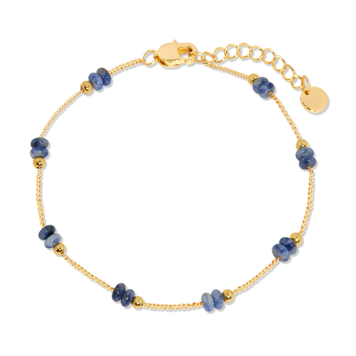 December Gold Beaded Birthstone Bracelet