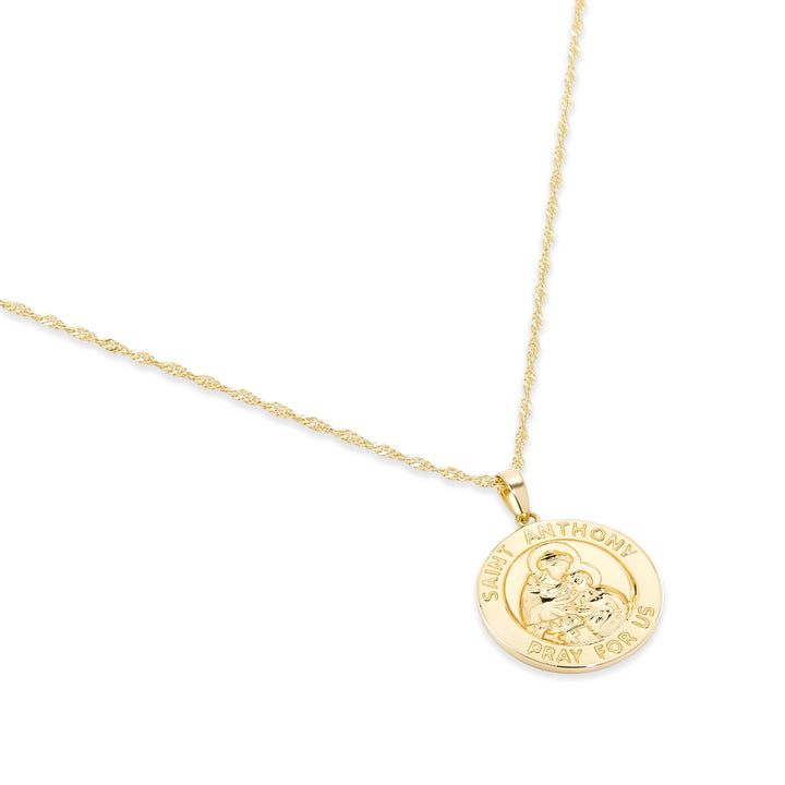 Gold Plated Saint Anthony Necklace