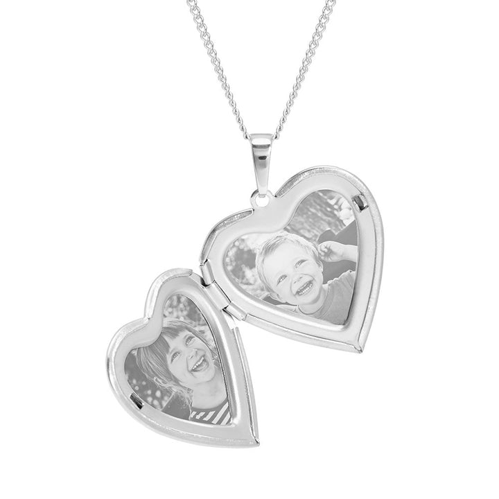 Engravable Polished Heart Photo Locket