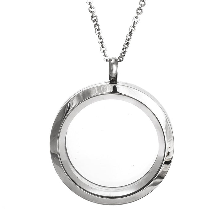 Custom Round Build A Charm Glass Floating Locket