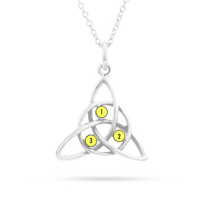 Custom Celtic Trinity Knot Crystal Pendant