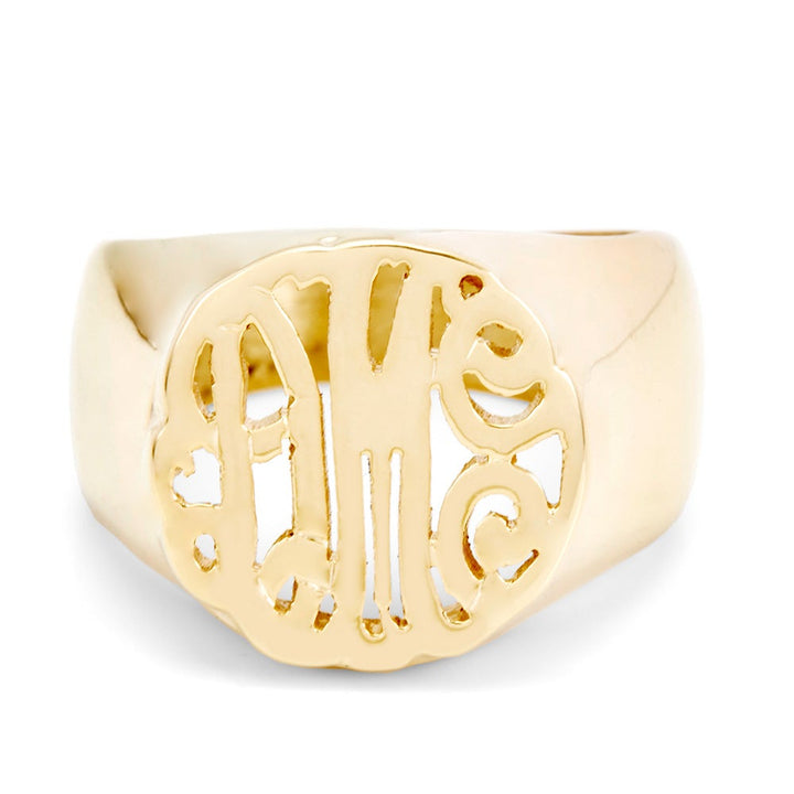 Custom Monogram Signet Ring