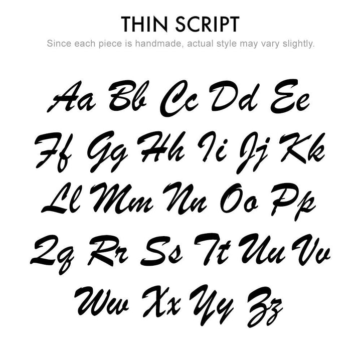 Custom Thin Script Name Ring