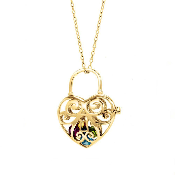 Custom Key to My Heart Birthstone Locket