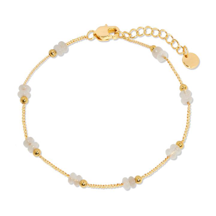 Gold Beaded Birthstone Bracelet