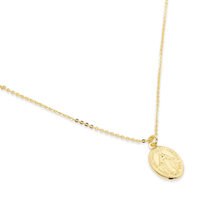 Gold Mother Mary Necklace