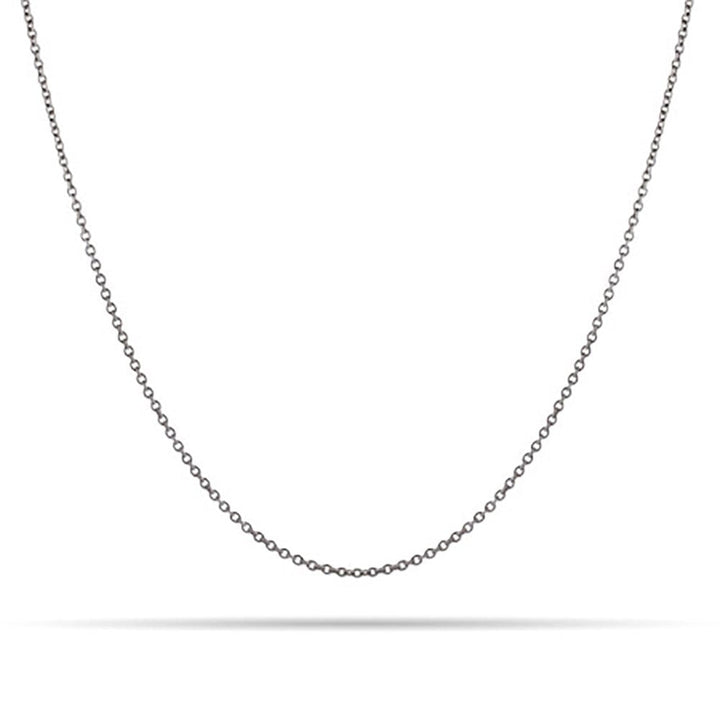 Sterling Silver Rolo Rhodium Chain