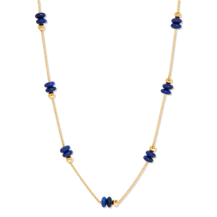 September Gold Beaded Birthstone Necklace