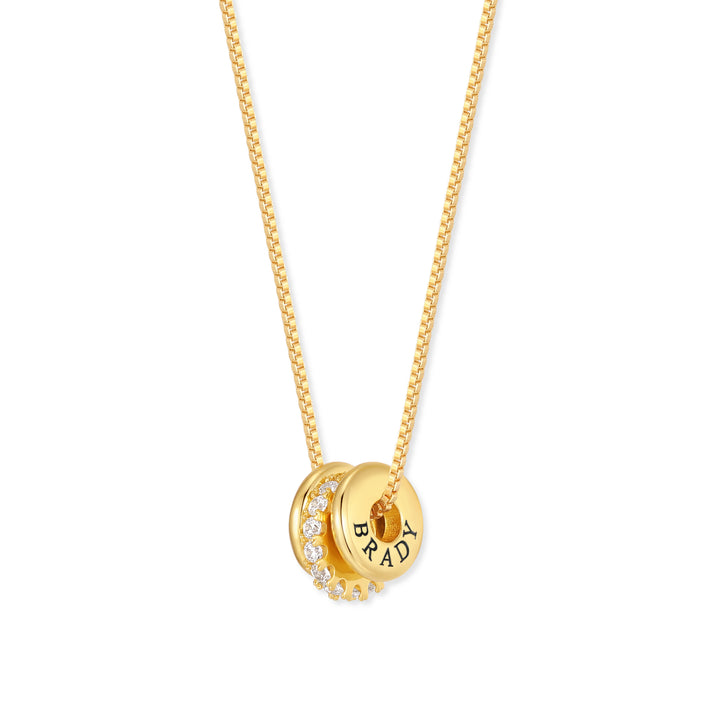 Stackable Engravable Ring Charm Necklace