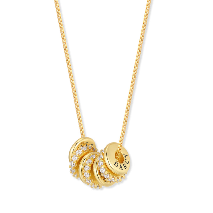 Stackable Engravable Ring Charm Necklace