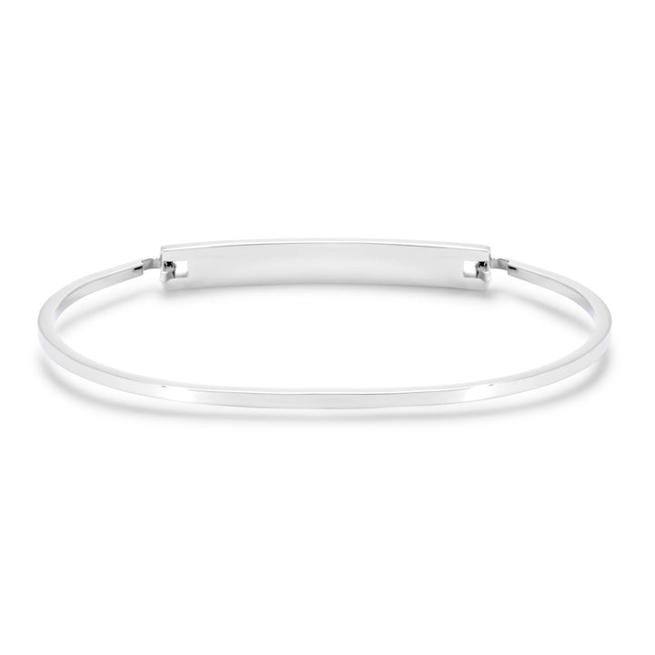 Ladies Simple Thin Bangle ID Bracelet