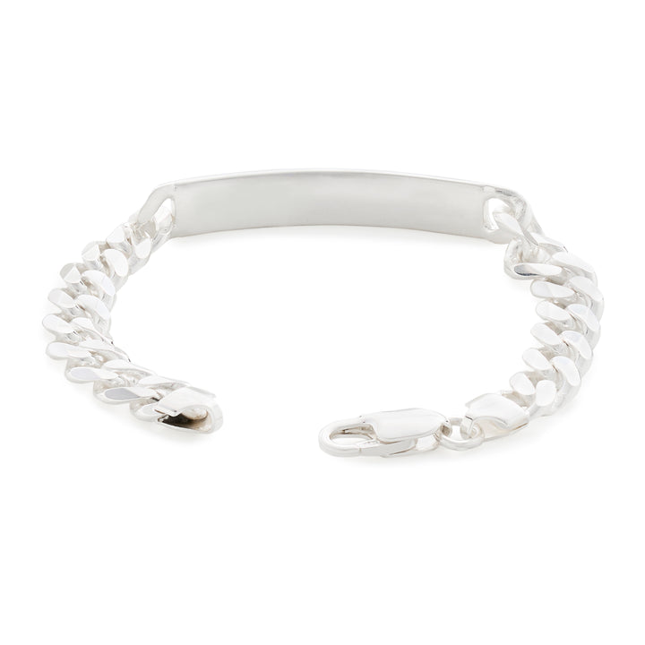 Ladies Sterling Silver Curb Link ID Bracelet