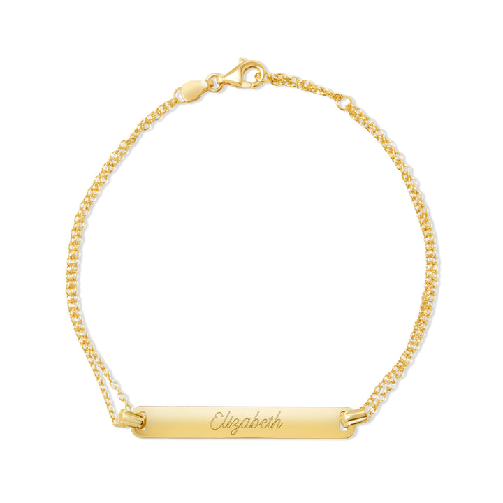 Name Bar Gold Bracelet