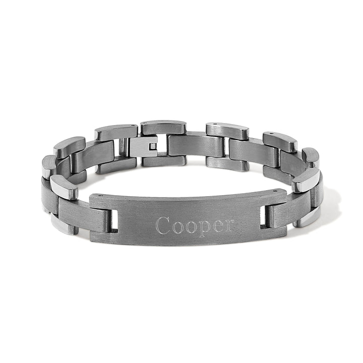 Mens 12mm Titanium ID Bracelet