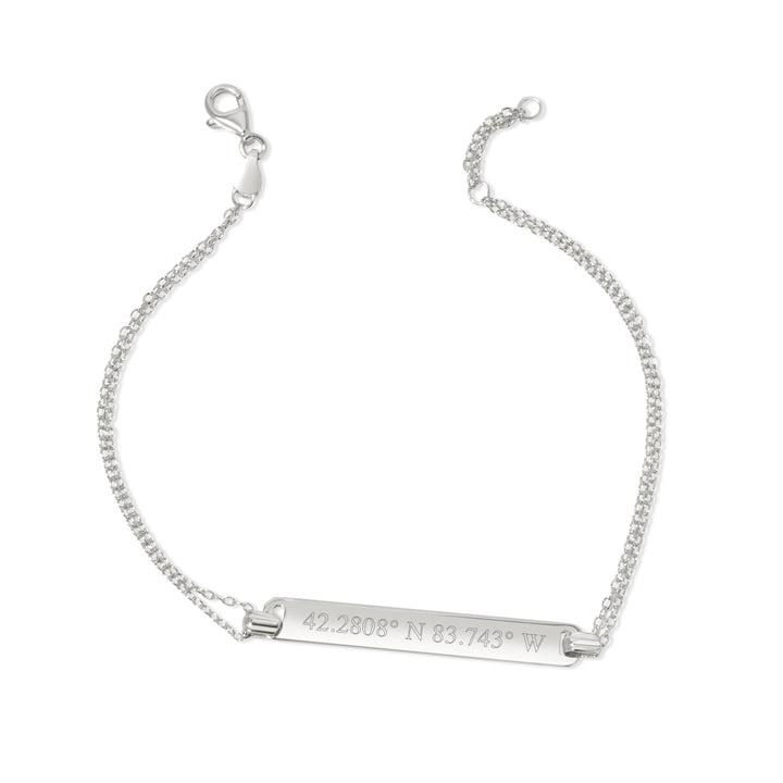 Custom Coordinate Name Bar Bracelet