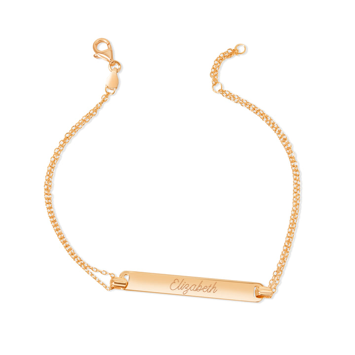 Engravable Name Bar Rose Gold Bracelet