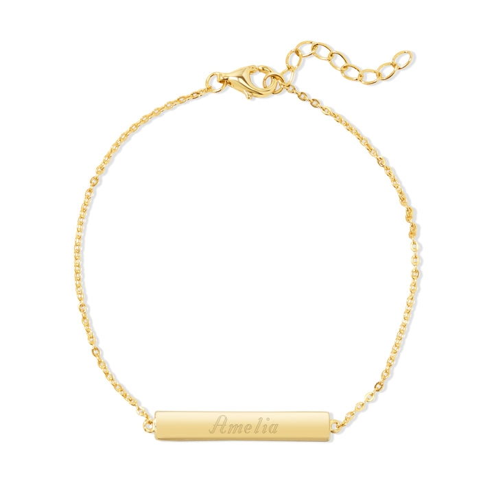 Name Bar Gold Bracelet