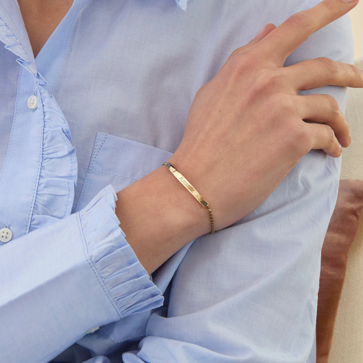 Custom Coordinate Name Bar Bolo Bracelet