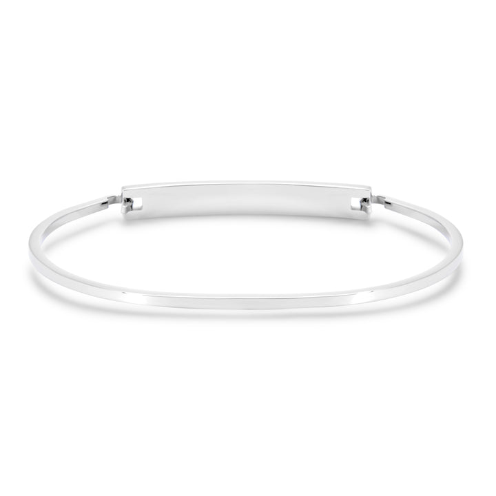 Custom Coordinate Simple Thin ID Bangle Bracelet