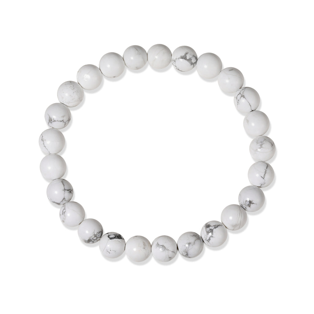 Men's White Agate Bead Bracelet – Mill Rock East