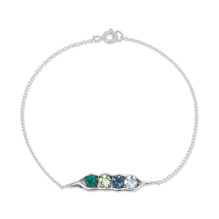 Custom Birthstone Pea in a Pod Bracelet