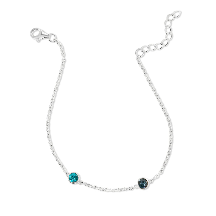 Floating Bezel Set Birthstone Bracelet