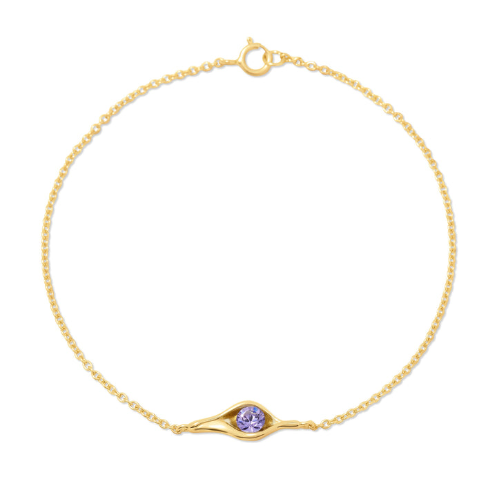 Custom Birthstone Pea in a Pod Gold Bracelet