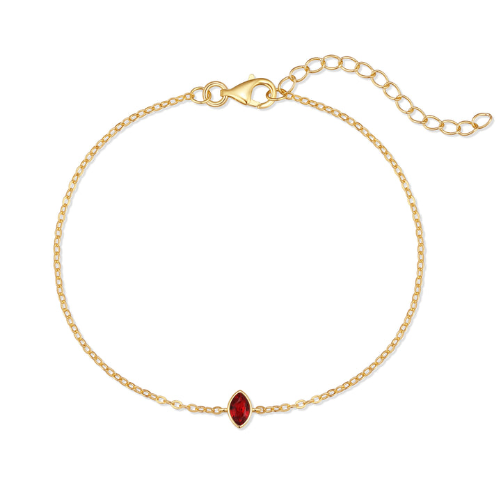 Custom Marquise Birthstone Bracelet