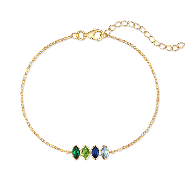 Custom Marquise Birthstone Bracelet
