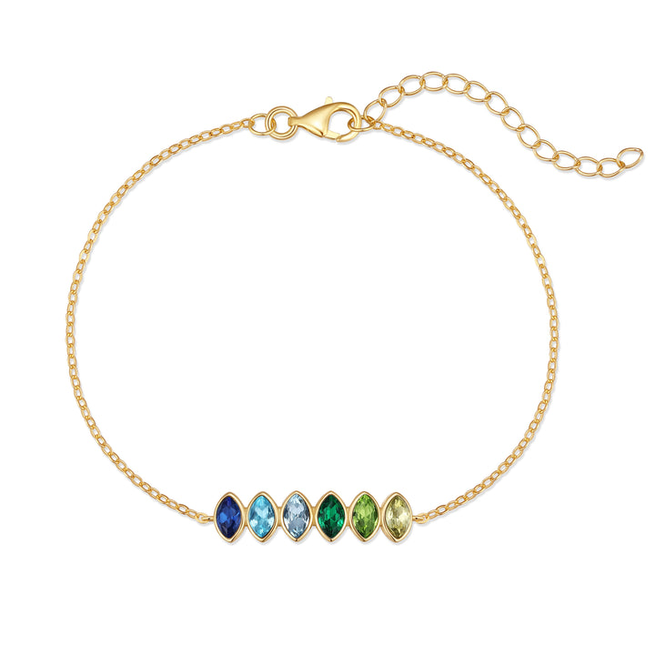 Custom Marquise Birthstone Bracelet