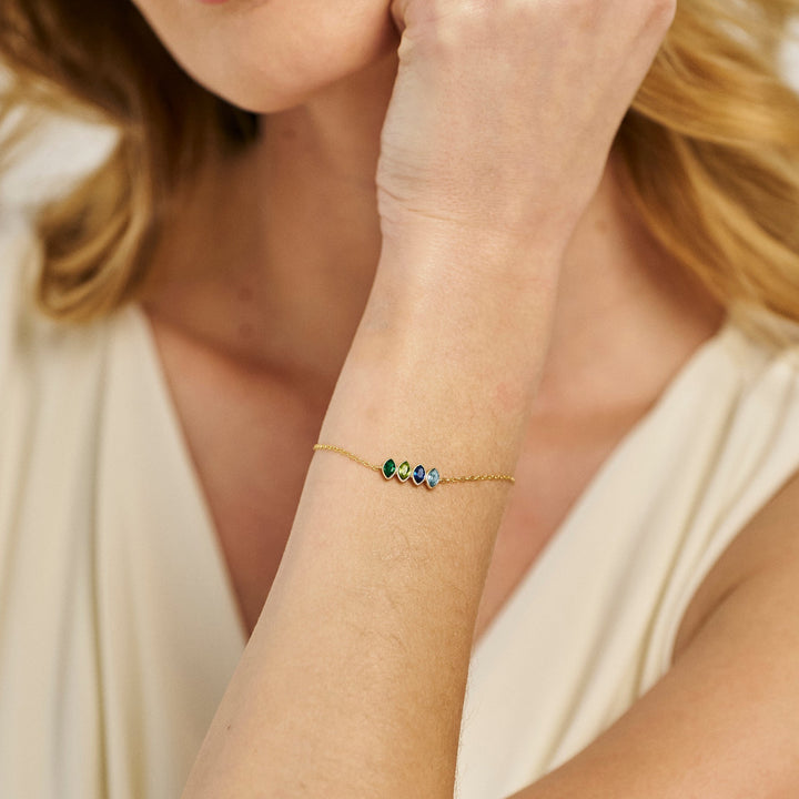 Custom Marquise Birthstone Bracelet