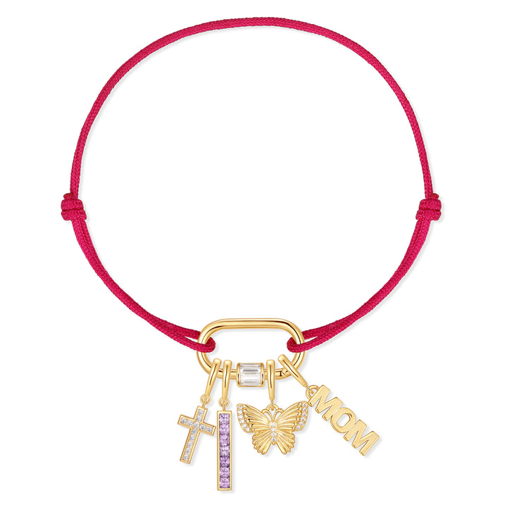 Build Your Own Carabiner Cord Charm Bracelet