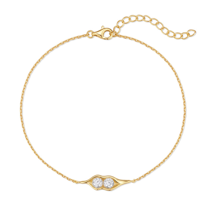 Moissanite Pea and the Pod Bracelet