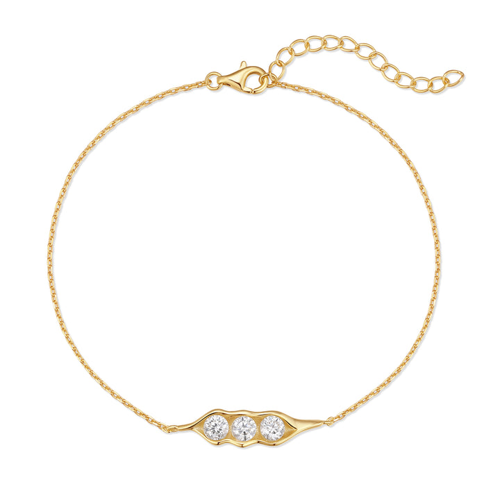 Moissanite Pea and the Pod Bracelet