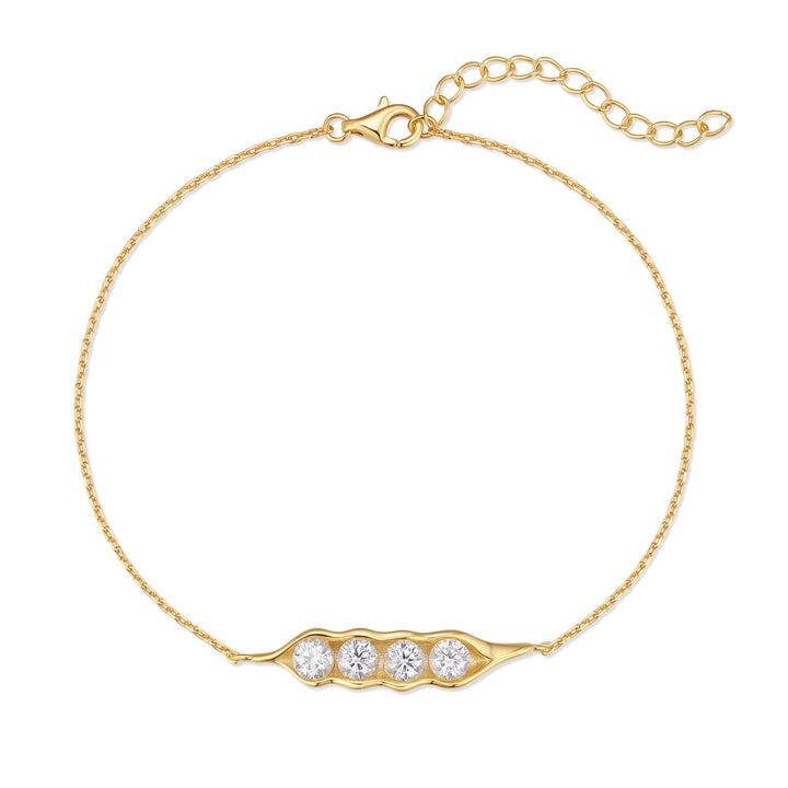 Moissanite Pea and the Pod Bracelet