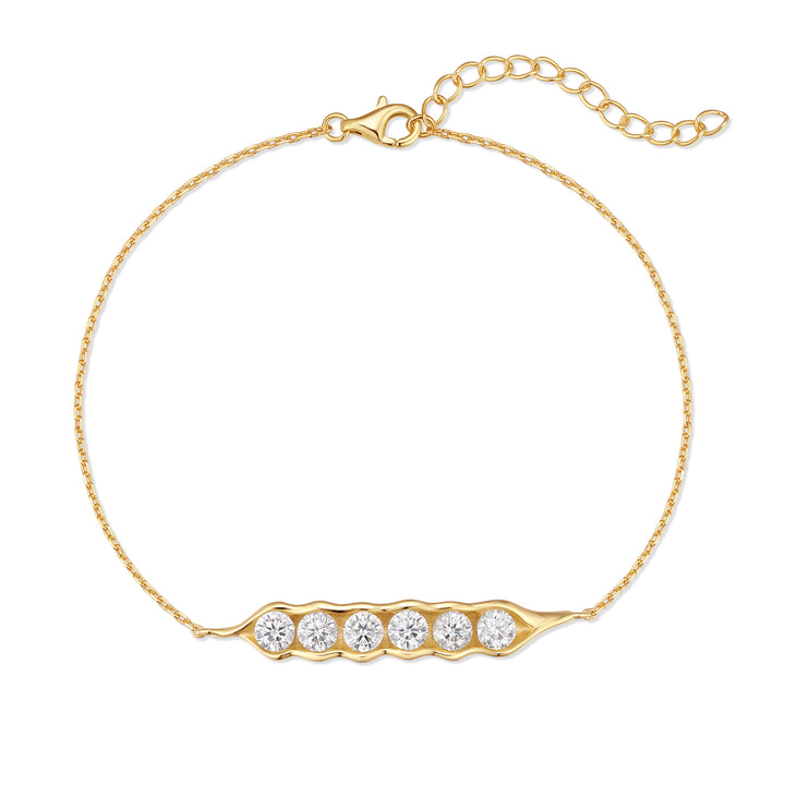 Moissanite Pea and the Pod Bracelet
