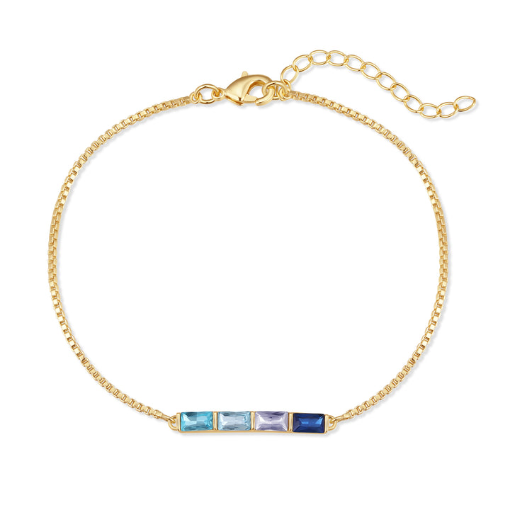 Custom Baguette Birthstone Bracelet