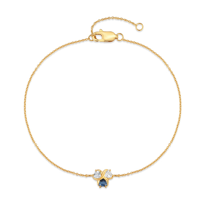 Custom Birthstone Heart Love Bracelet