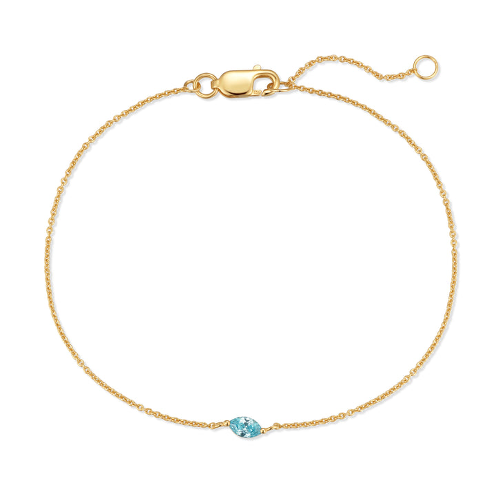Custom Petal Marquise Birthstone Bracelet