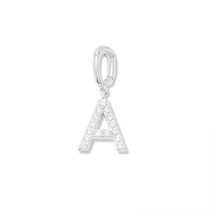 Pave Initial Hinged Charm