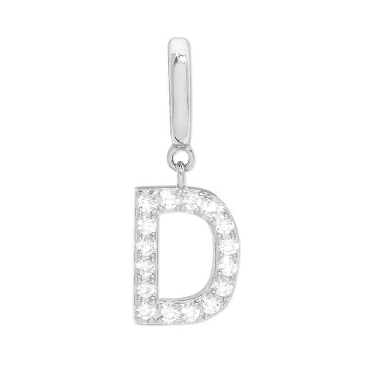 Pave Initial Hinged Charm