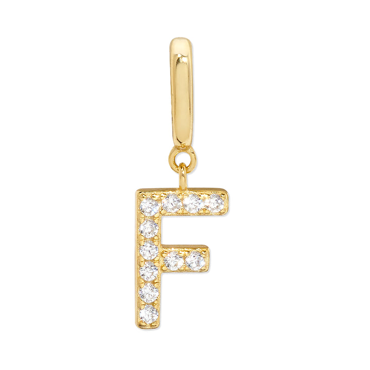 Pave Initial Hinged Charm
