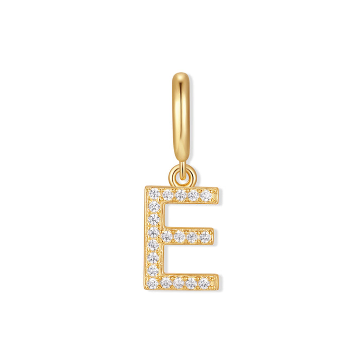 Waterproof Crystal Initial Charm
