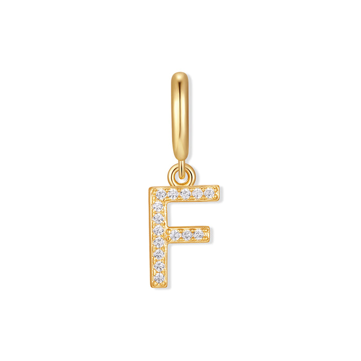 Waterproof Crystal Initial Charm