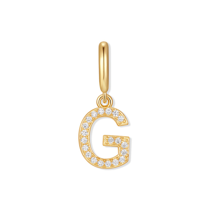Waterproof Crystal Initial Charm
