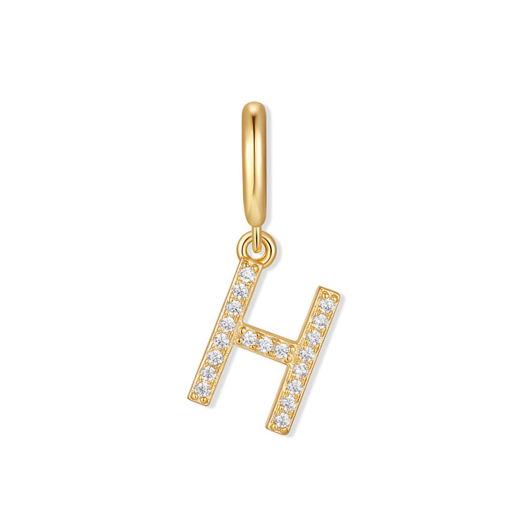 Waterproof Crystal Initial Charm
