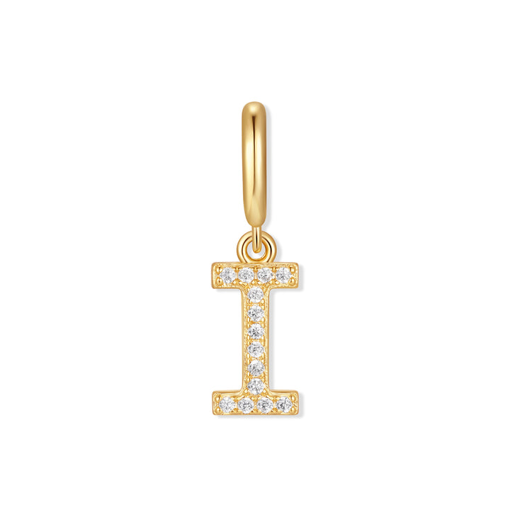 Waterproof Crystal Initial Charm