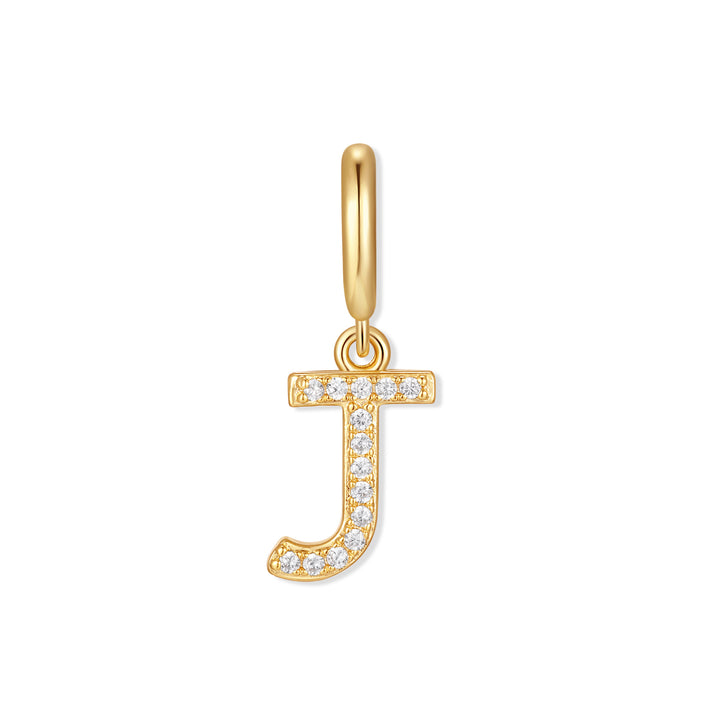 Waterproof Crystal Initial Charm