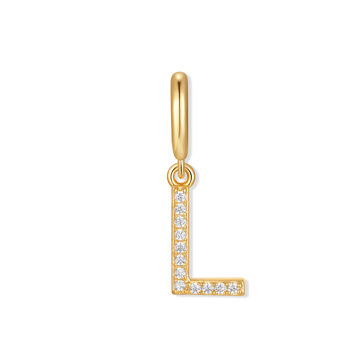 Waterproof Crystal Initial Charm