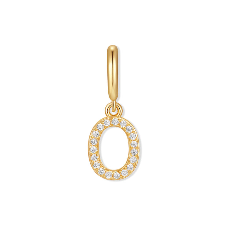 Waterproof Crystal Initial Charm